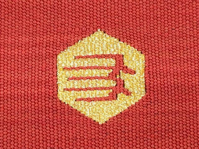平和屋着物●爪掻本綴作家 伊達静 八寸名古屋帯 赤丹色 正絹 逸品 CABI7260dy