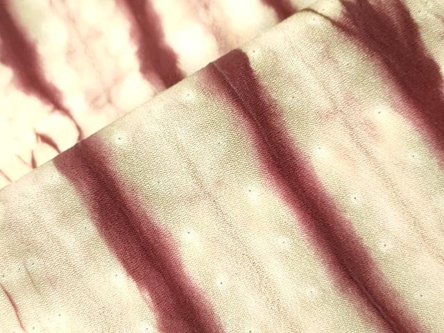 平和屋着物●全通柄九寸名古屋帯 杢目絞 幾何学文 正絹 逸品 CABI7262dy