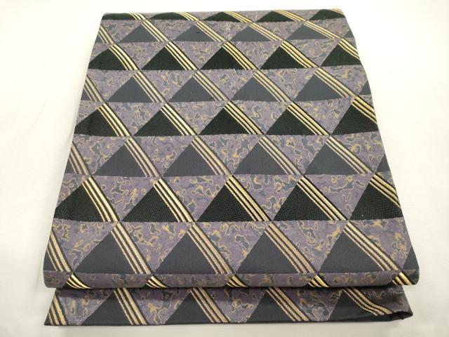 平和屋着物●ファッションデザイナー HIROKO KOSHINO コシノヒロコ 六通柄袋帯 鱗文 金糸 正絹 逸品 CABI7292dy