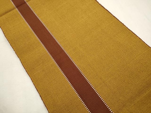平和屋着物●本場黄八丈 紬 八寸名古屋帯 間道 一重帯 正絹 逸品 CABI7325dy