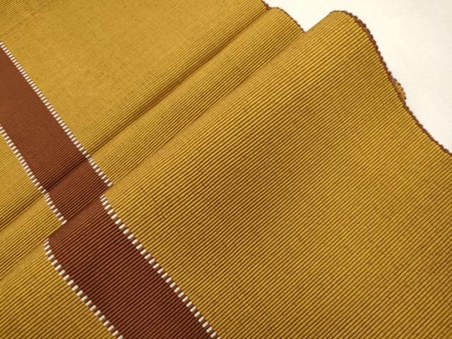 平和屋着物●本場黄八丈 紬 八寸名古屋帯 間道 一重帯 正絹 逸品 CABI7325dy