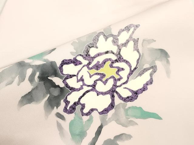 平和屋着物●塩瀬 九寸名古屋帯 作家物 手描き 枝花文 正絹 逸品 CABI7360dy