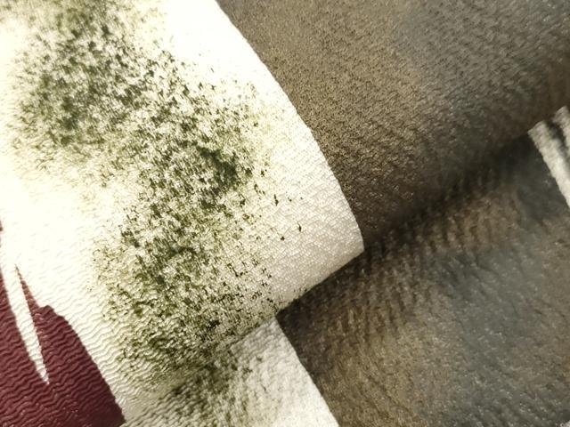 平和屋着物●九寸名古屋帯 幾何学文 鬼しぼ縮緬 正絹 逸品 CABI7382dy