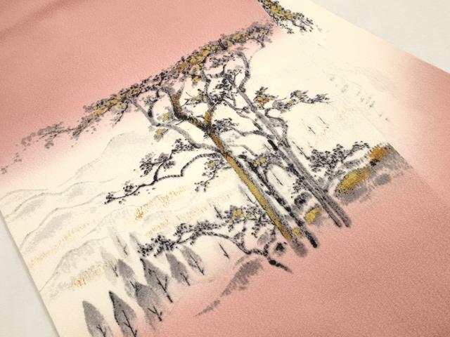 平和屋着物●京友禅作家 山科春宣 九寸名古屋帯 草木文 金彩 正絹 逸品 CABI7390dy