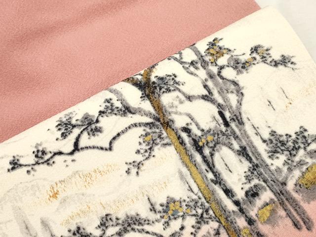 平和屋着物●京友禅作家 山科春宣 九寸名古屋帯 草木文 金彩 正絹 逸品 CABI7390dy