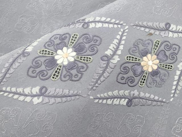 平和屋着物●八寸名古屋帯 綴れ 刺繍 菱花文 CABI7407dy