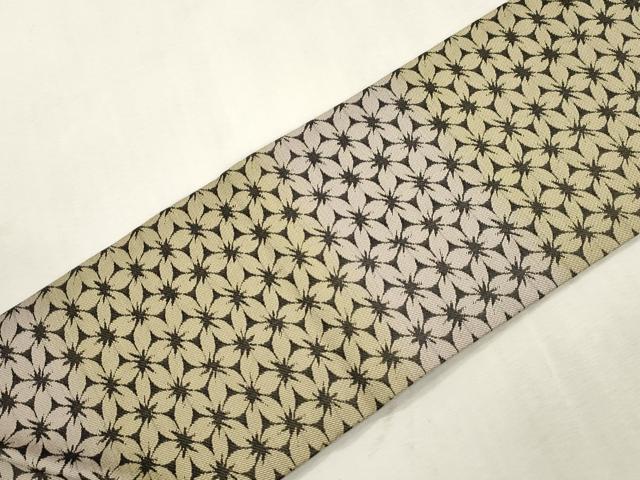 平和屋着物●全通柄九寸名古屋帯 花尽くし文 正絹 逸品 CABI7410dy