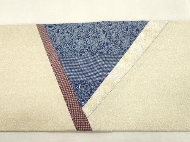 平和屋着物●九寸名古屋帯 切嵌 吉祥柄 金銀糸 やまと誂製 正絹 逸品 CABI7416dy