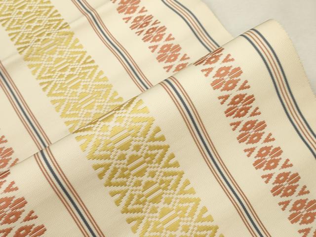 平和屋着物●本場筑前博多織 八寸名古屋帯 献上 正絹 逸品 CABI7427dy