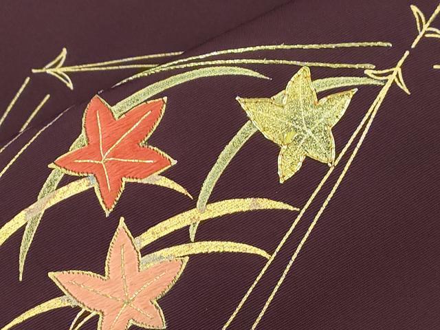 平和屋着物●九寸名古屋帯 駒刺繍 菱花 松竹梅 金彩 正絹 逸品 CABI7436dy