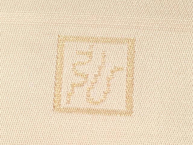 平和屋着物●桝屋高尾 九寸名古屋帯 地紙文 金糸 正絹 逸品 CABI7450dy