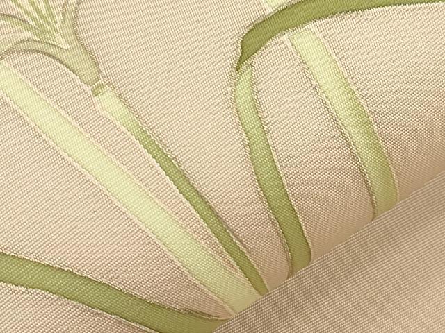 平和屋着物●塩瀬 九寸名古屋帯 作家物 草花文 金彩 正絹 逸品 CABI7475dy