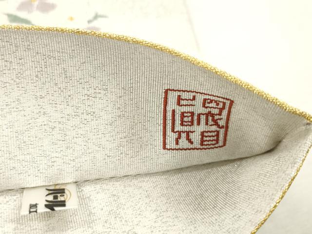 平和屋着物●門・上野家 四代目 上野真(二代目 上野為二) 爪掻き本綴れ 両面 六通柄袋帯 風景文 金銀糸 共箱付き 正絹 逸品 CABI7498dy