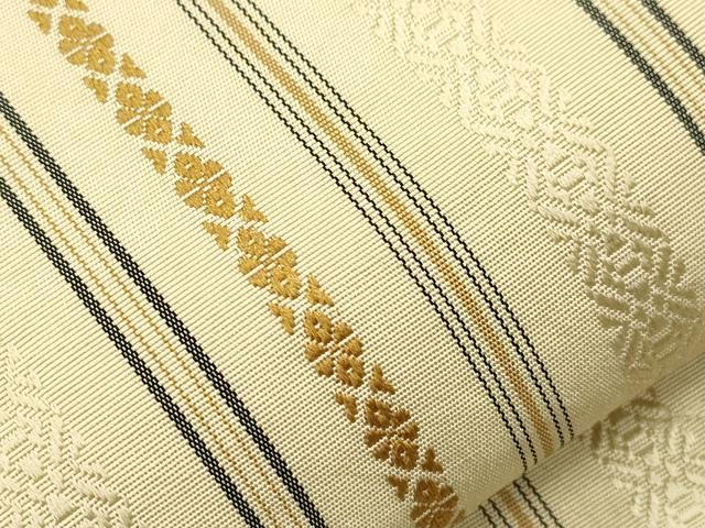 平和屋着物●本場筑前博多織 半幅帯 献上 正絹 逸品 CABI7504dy