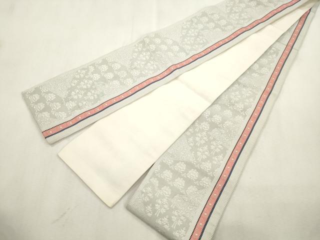 平和屋着物●本場筑前博多織 半幅帯 樹林文 正絹 逸品 CABI7512dy