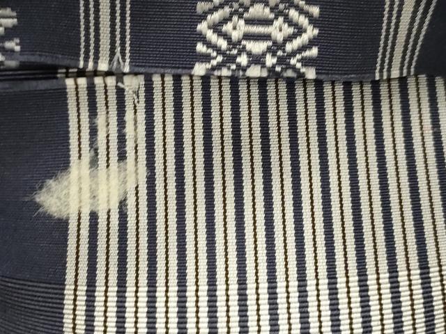 平和屋着物●本場筑前博多織 両面 半幅帯 献上 正絹 逸品 CABI7533dy