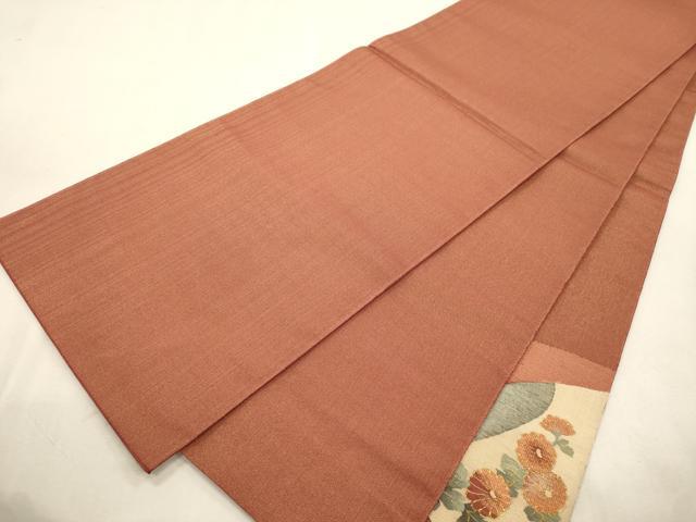 平和屋着物●太鼓柄袋帯 すくい織 草花文 金糸 正絹 逸品 CABI7538dy
