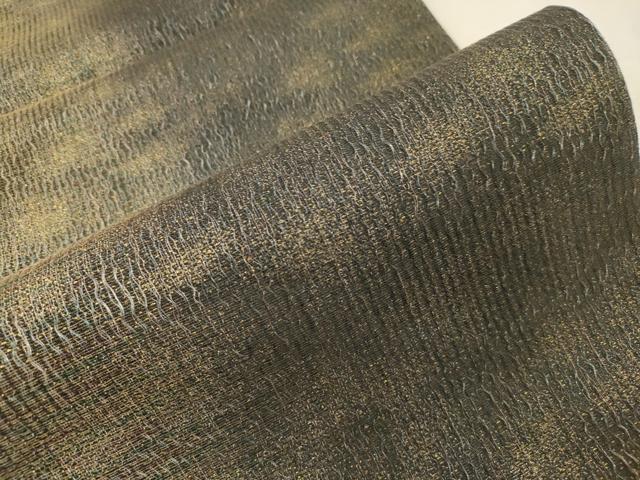 平和屋着物●六通柄袋帯 櫛織 霞文 金糸 正絹 逸品 未使用 CABI7539dy