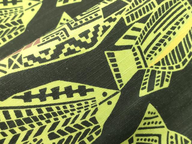 平和屋着物●両面 全通柄 京袋帯 型染め 魚 綿 CABI7551dy