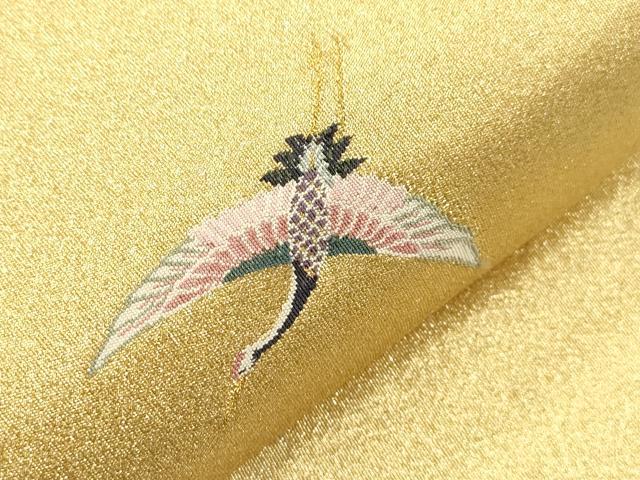 平和屋着物●太鼓柄袋帯 箔金綴 風景文 金糸 正絹 逸品 CABI7554dy