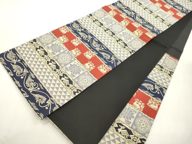 平和屋着物●六通柄袋帯 名物裂 正絹 逸品 未使用 CABI7563dy