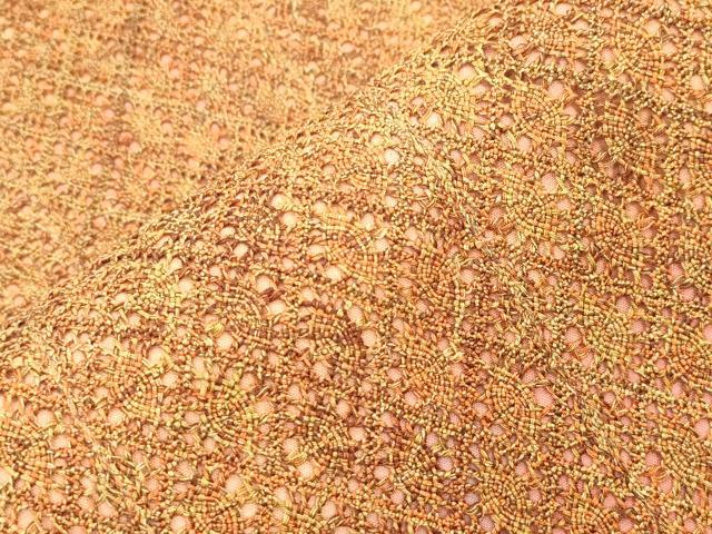 平和屋着物●全通柄袋帯 組織 菱文 正絹 逸品 CABI7568dy