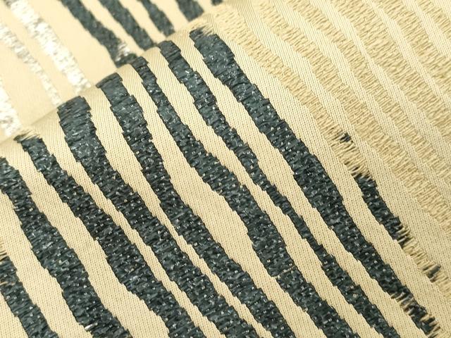 平和屋着物●六通柄袋帯 霞文 金銀糸 正絹 逸品 CABI7591dy