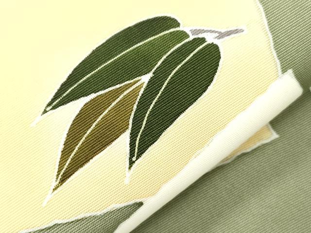 平和屋着物●塩瀬 九寸名古屋帯 竹屋町刺繍 色紙鳥文 金彩 正絹 逸品 CABI7594dy