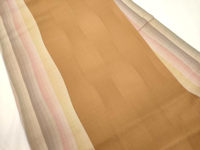 平和屋着物●全通柄九寸名古屋帯 紬地 間道 正絹 逸品 CABI7595dy