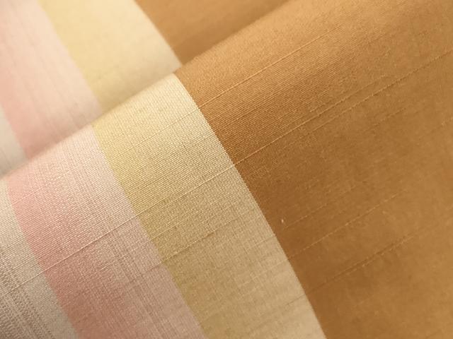 平和屋着物●全通柄九寸名古屋帯 紬地 間道 正絹 逸品 CABI7595dy