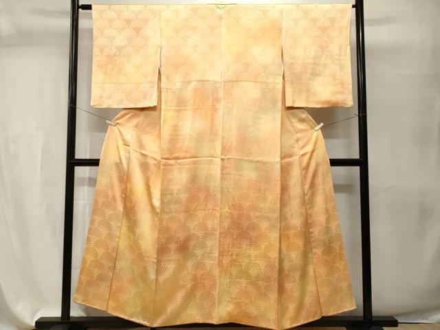 平和屋着物■上質な小紋 霞文 菊地紋 暈し染め 正絹 逸品 CABI7610ev