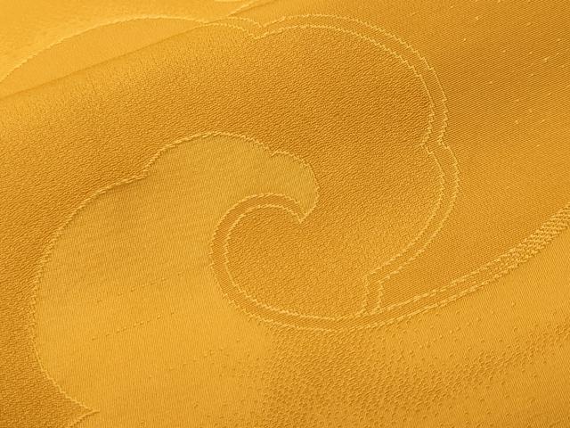 平和屋着物■上質な色無地 立波地紋 山吹色 正絹 逸品 CABI7617ev
