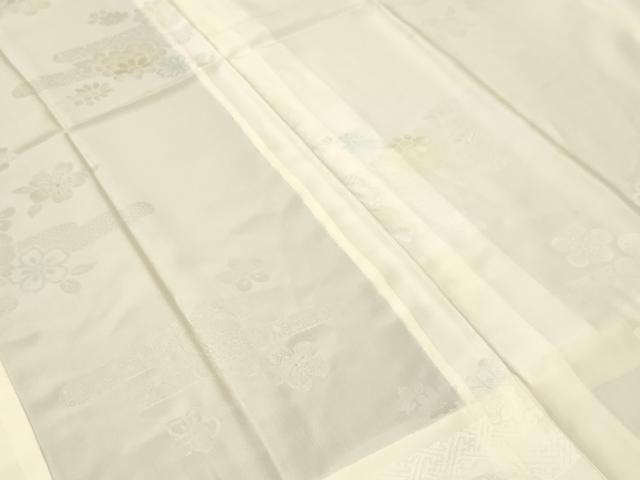 平和屋着物■長襦袢 無双仕立て エ霞菊地紋 暈し染め 正絹 逸品 CABI7628ev