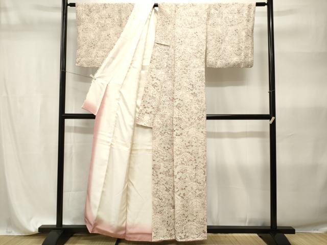 平和屋着物■上質な小紋 屏風草花文 正絹 逸品 CABI7671ev