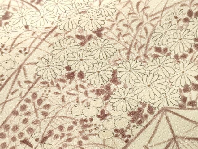 平和屋着物■上質な小紋 屏風草花文 正絹 逸品 CABI7671ev