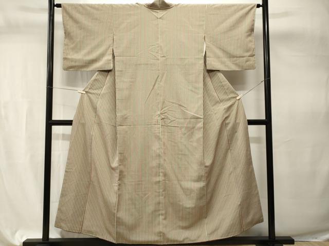 平和屋着物■上質な小紋 縞 正絹 逸品 CABI7672ev