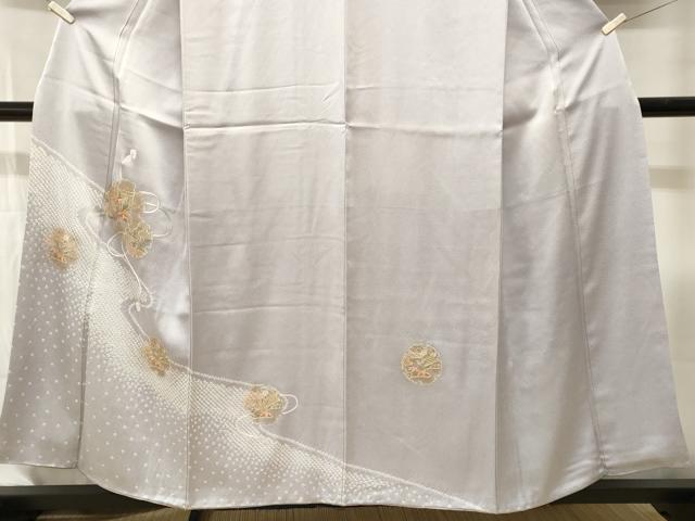 平和屋着物■中国三大刺繍 スワトウ刺繍 訪問着 絞り 雪輪重ね草花文 正絹 逸品 CABI7676ev