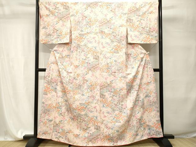 平和屋着物■上質な小紋 御所解文 正絹 逸品 CABI7705ev