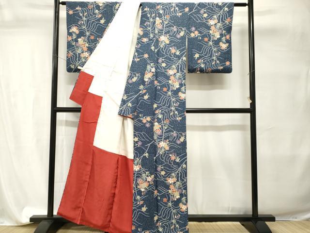 平和屋着物■上質な小紋 流水枝花文 正絹 逸品 CABI7707ev