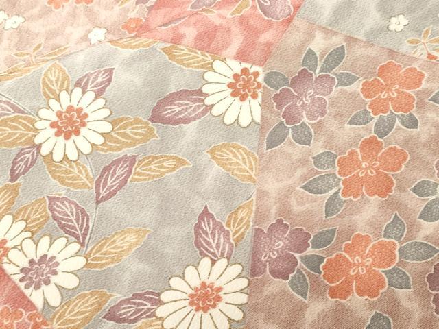 平和屋着物■上質な小紋 切嵌草花文 正絹 逸品 CABI7710ev