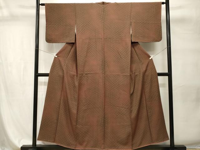 平和屋着物■上質な小紋 変わり麻の葉文 正絹 逸品 CABI7736ev