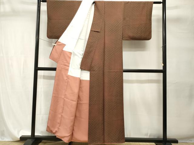 平和屋着物■上質な小紋 変わり麻の葉文 正絹 逸品 CABI7736ev