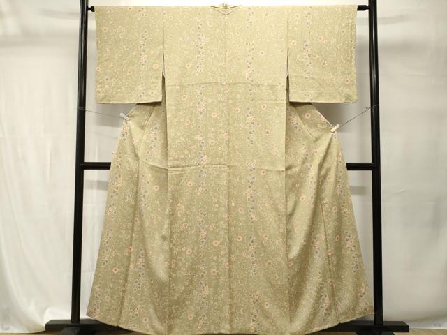 平和屋着物■上質な小紋 枝花文 正絹 逸品 CABI7744ev