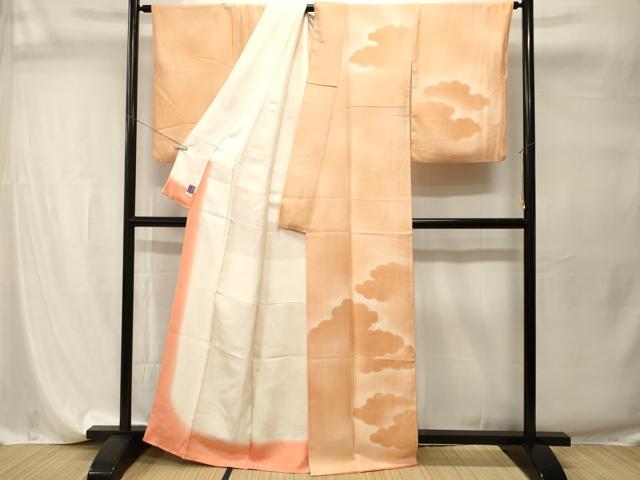 平和屋着物■訪問着 刺繍 雲重ね文 暈し染め 正絹 逸品 CABI7751ev