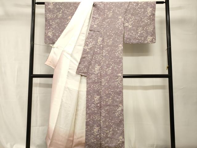 平和屋着物■上質な小紋 流水草花文 正絹 逸品 CABI7771ev
