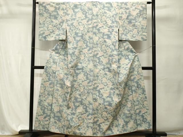 平和屋着物■上質な紬 枝花鳥文 正絹 逸品 CABI7795ev