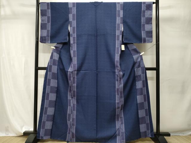 平和屋着物■小紋 間道 洗える着物 CABI7806ev