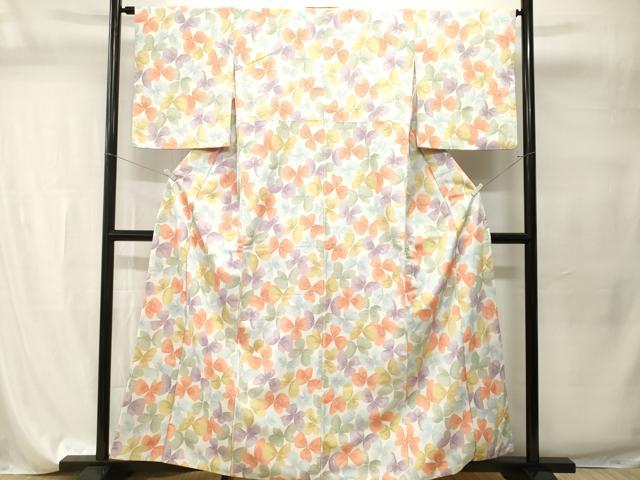 平和屋着物■小紋 花蝶文 洗える着物 CABI7809ev
