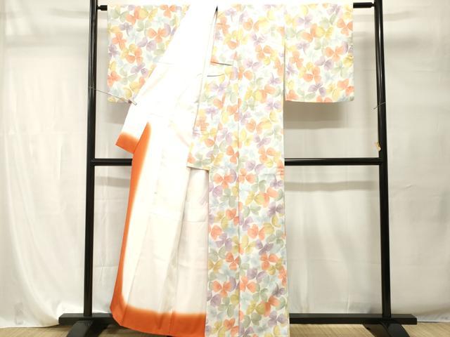 平和屋着物■小紋 花蝶文 洗える着物 CABI7809ev