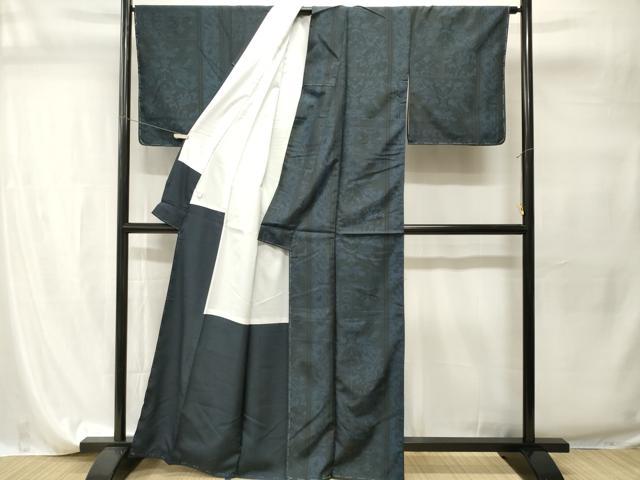 平和屋着物■小紋 向かい鳥更紗花文 洗える着物 CABI7814ev